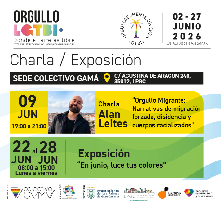 CHARLA Orgullo Migrante Cartel Charla: Orgullo Migrante - Narrativas de migración forzada,
disidencia y cuerpos racializados